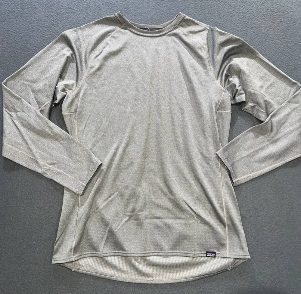 Patagonia Midweight Capilene Baselayer Waffle Grid Crew Shirt XL Gray A010676